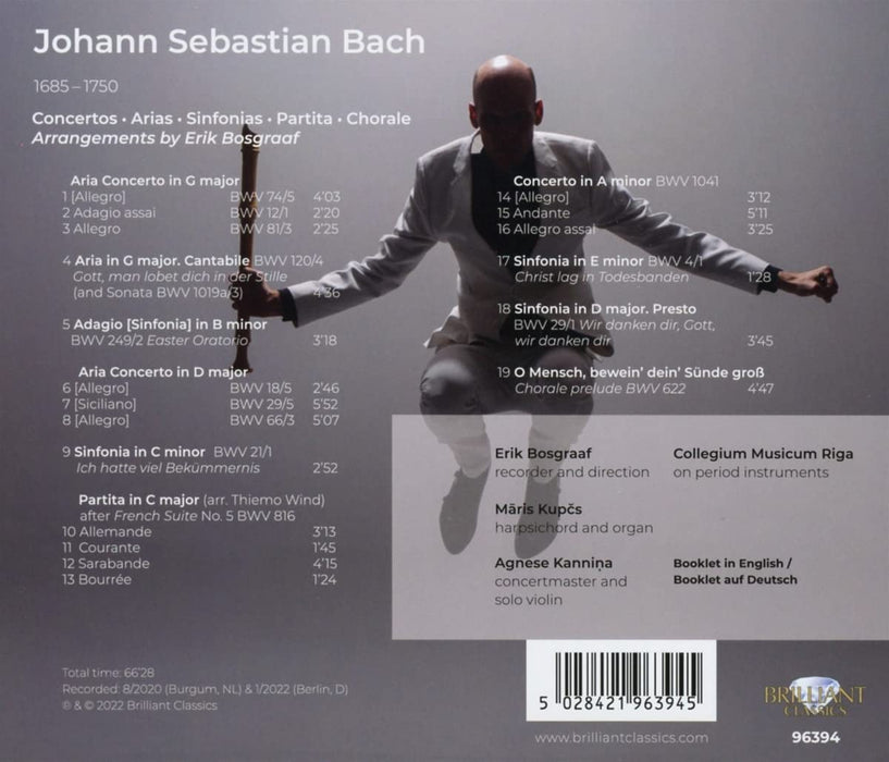 Erik Bosgraaf • Bach: Concertos for Recorder, Vol. 2 (CD)