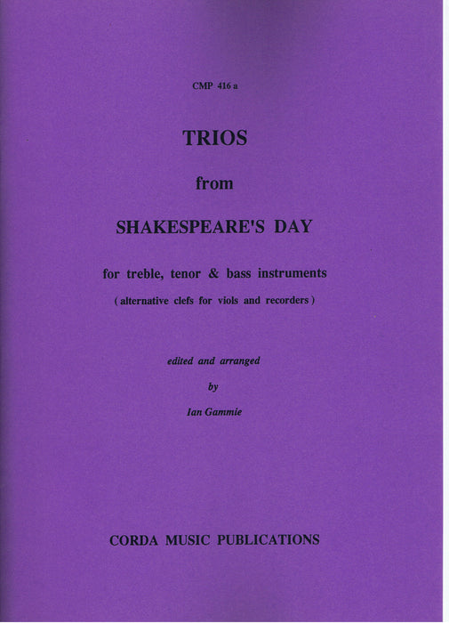 Various: Trios from Shakespeare's Day for 3 Viols or Recorders