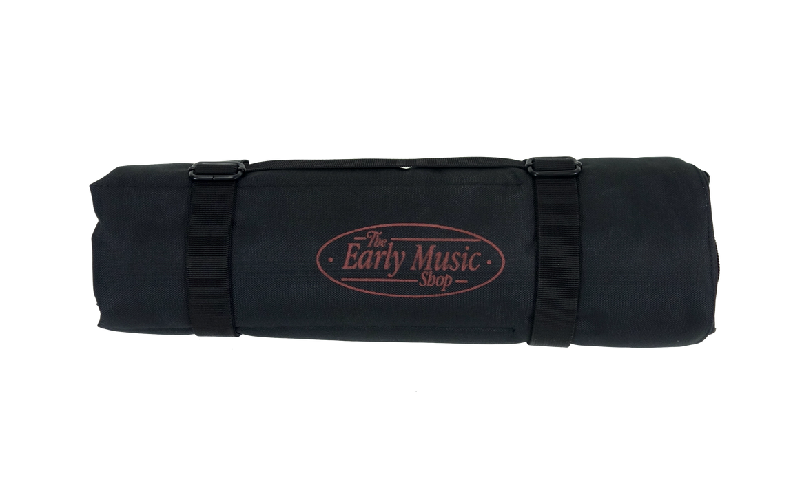 EMS 9 Slot Fleece Lined Recorder Roll Bag, Black Canvas Exterior