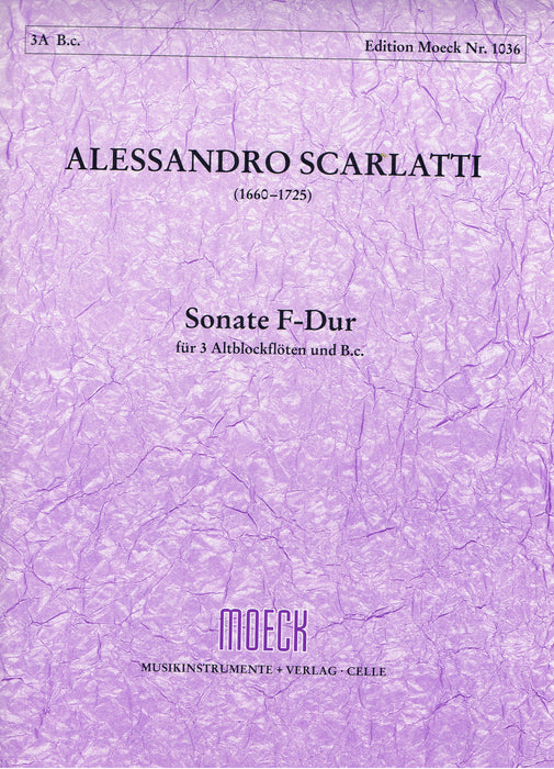 Scarlatti: Sonata in F Major for 3 Alto Recorders and Basso Continuo