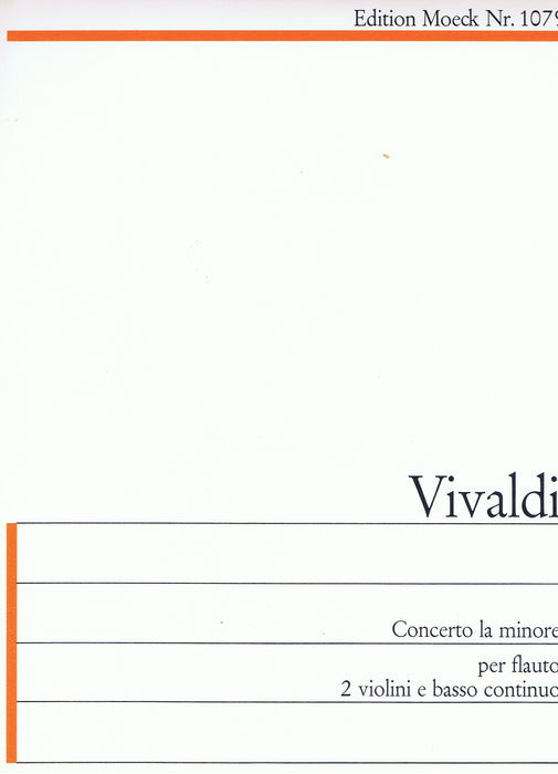 Vivaldi: Concerto in A Minor for Flute or Treble Recorder, 2 Violins and Basso Continuo