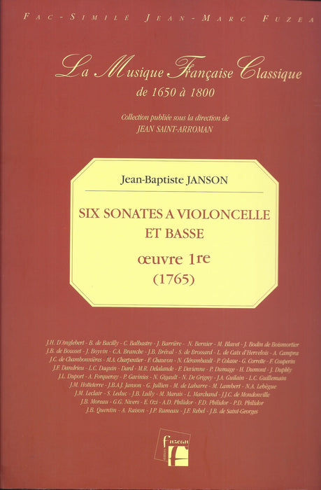 Janson: 6 Sonatas for Violoncello and Basso Continuo, Op. 1