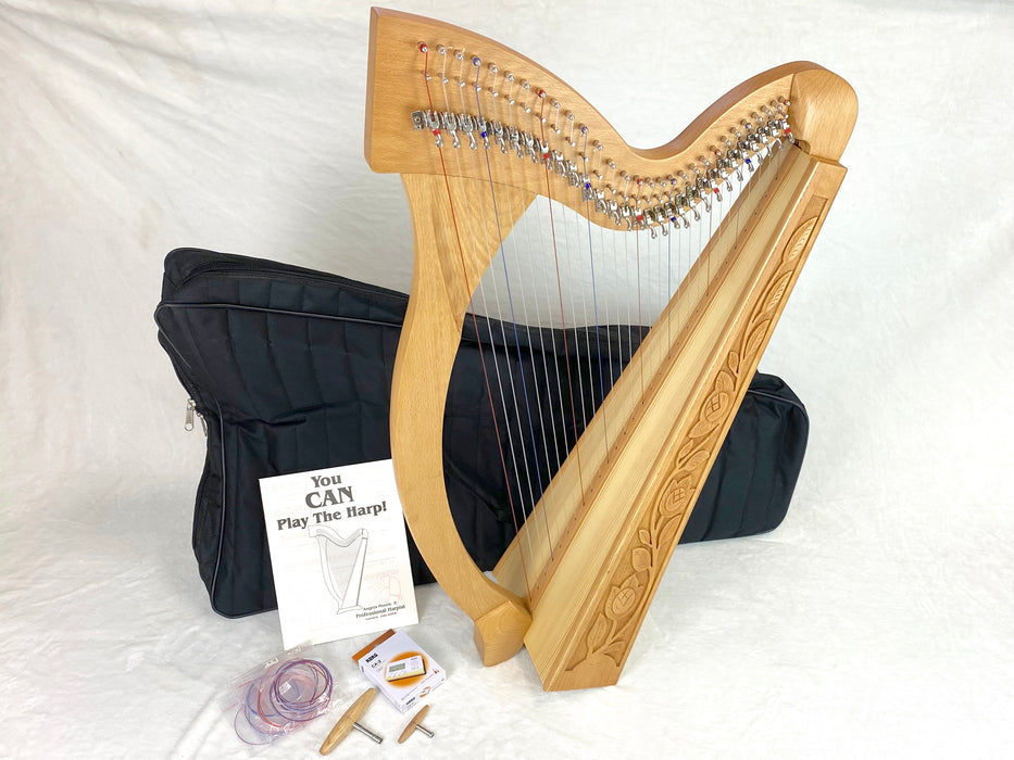 Gold Harp Bundle - Heritage 29-String Minstrel Harp