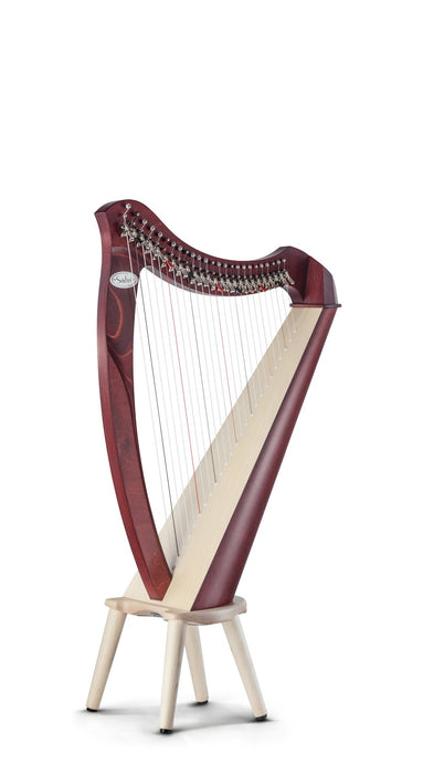 Juno 27 string harp (BioCarbon strings) in red finish by Salvi