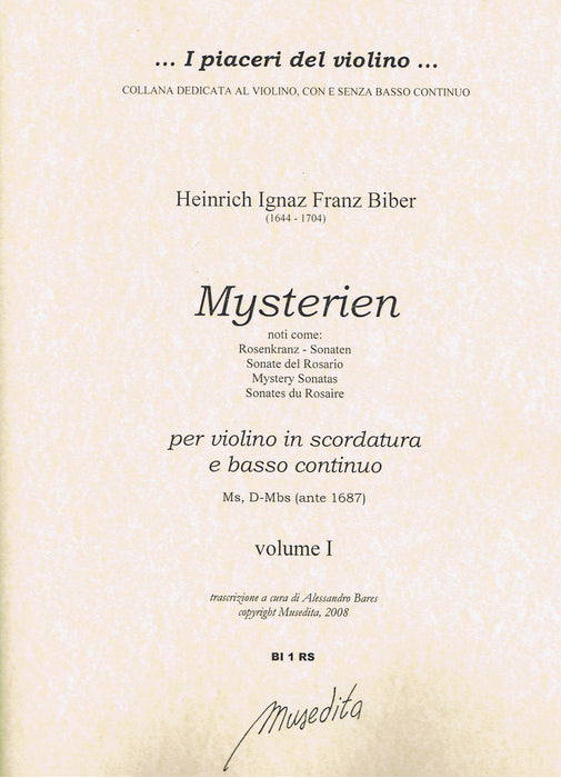Biber: Mystery Sonatas for Violin (Scordatura) and Basso Continuo
