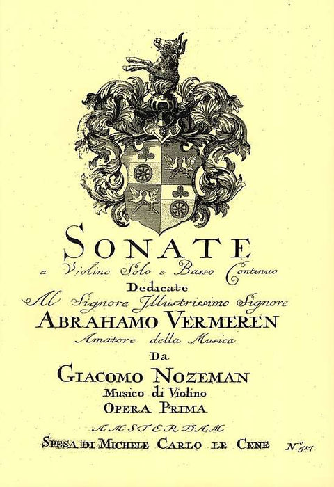 Nozeman: Sonatas for Violin and Basso Continuo, Op. 1