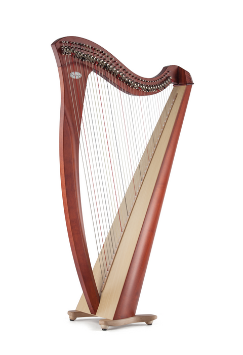 Gaia 38 string harp (Pedal tension strings) in green finish by Salvi