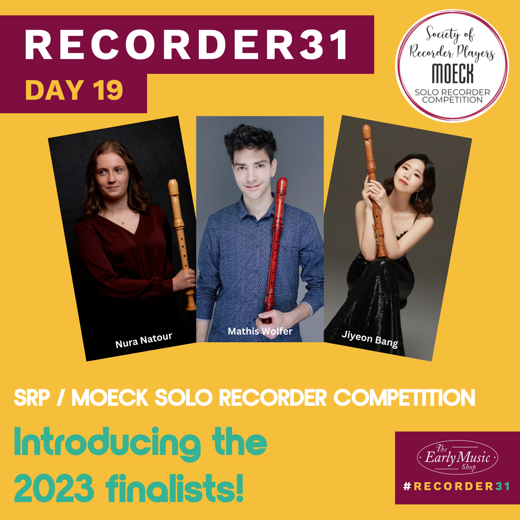 Recorder31 Day 19 | Introducing the SRP Moeck Competition Finalists