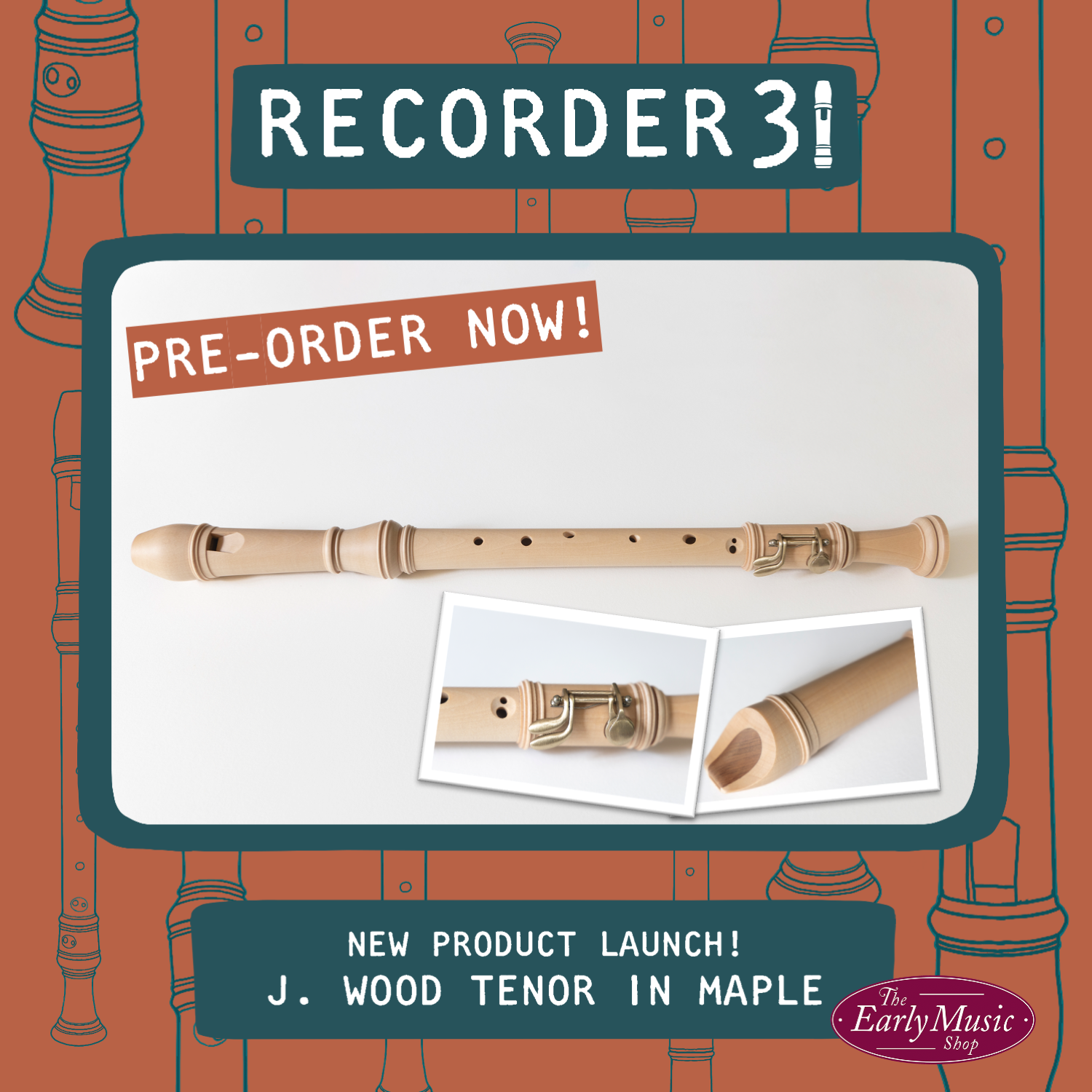 Recorder31 Day 30 | NEW LAUNCH: J. Wood Tenor Recorder in Maple