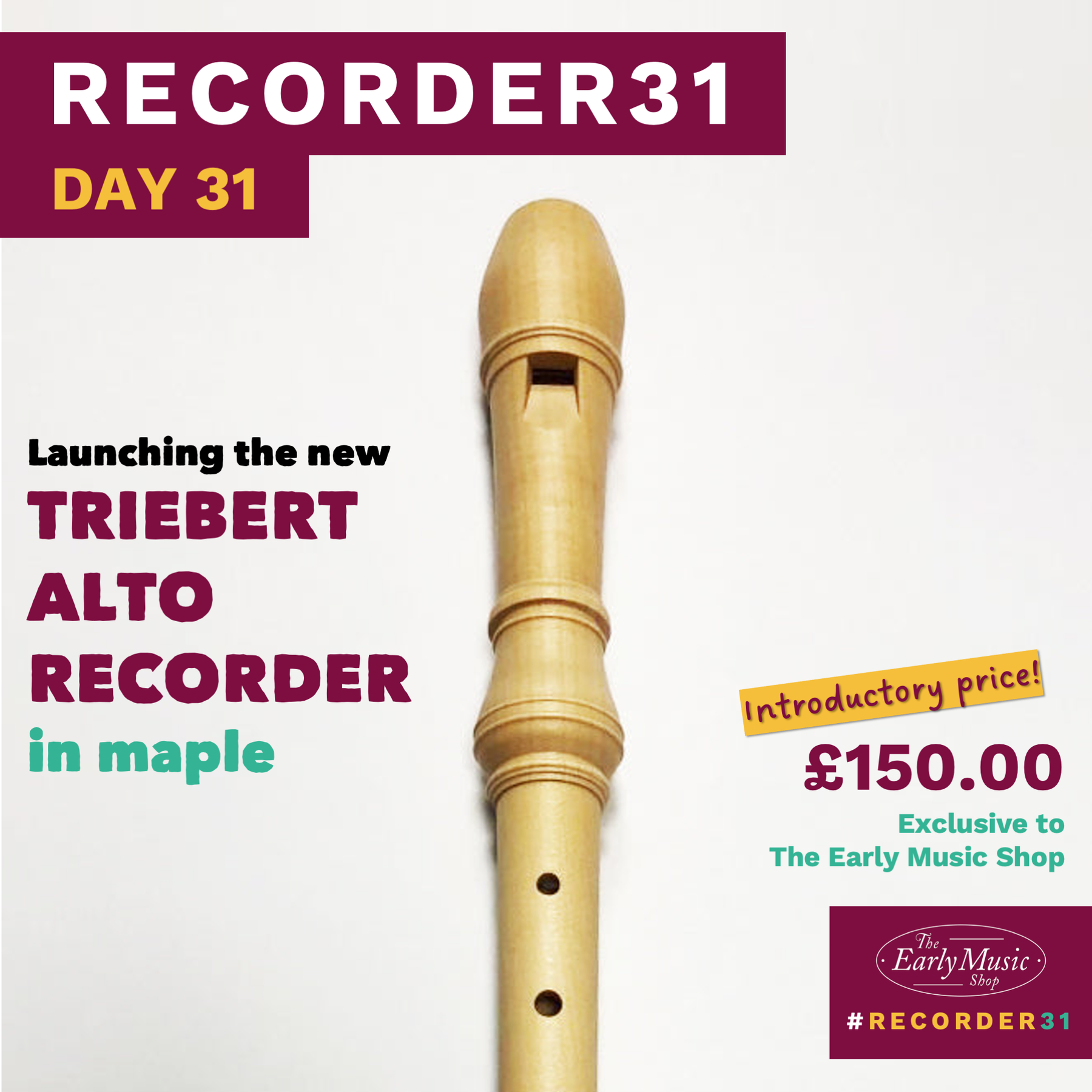 Recorder31 Day 31 | Pre-Order Our New Triebert Wooden Alto!