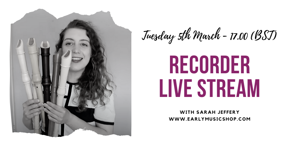 EMS Live stream with Sarah Jeffery: Q&A on mid-price recorders