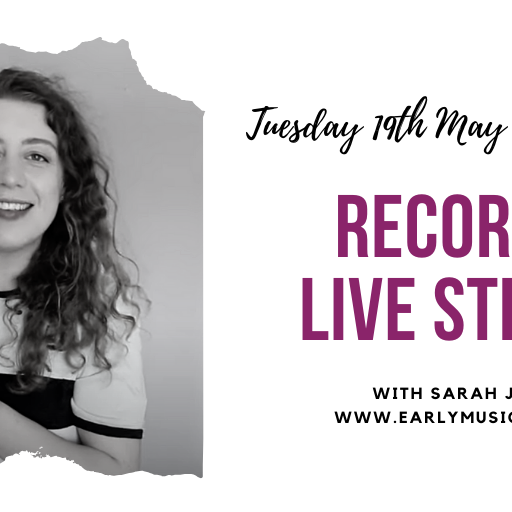 EMS Live stream with Sarah Jeffery: Tenor Recorders & Comfort Tenors