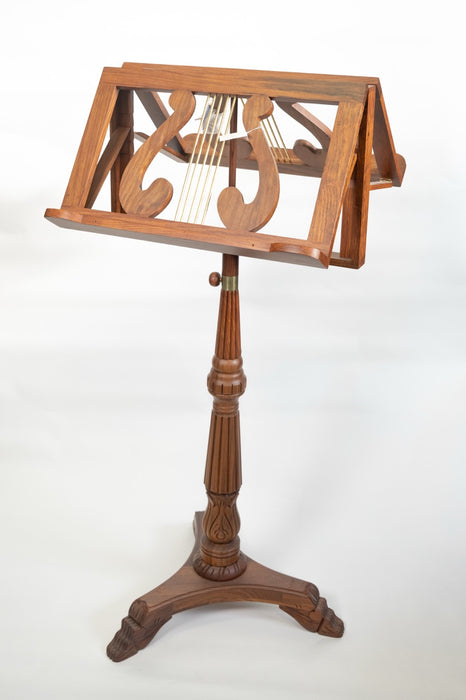 EMS Prince Albert Wooden Double Music Stand in Walnut