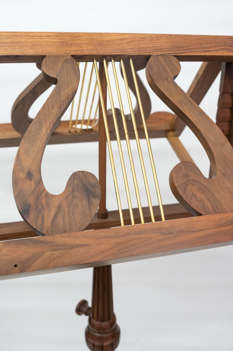 EMS Victoria Double Music Stand in Walnut (solid walnut)