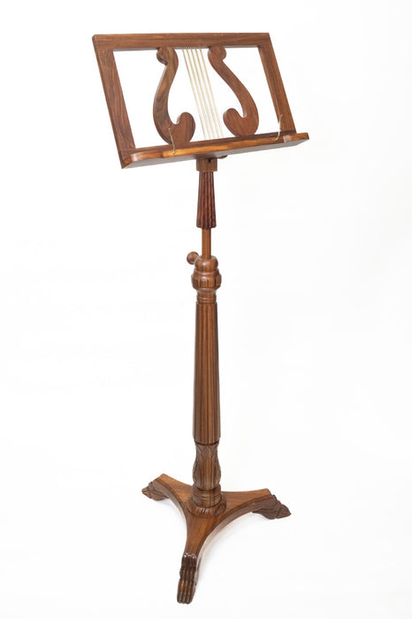 EMS Single Victoria Music Stand in Walnut (solid walnut)
