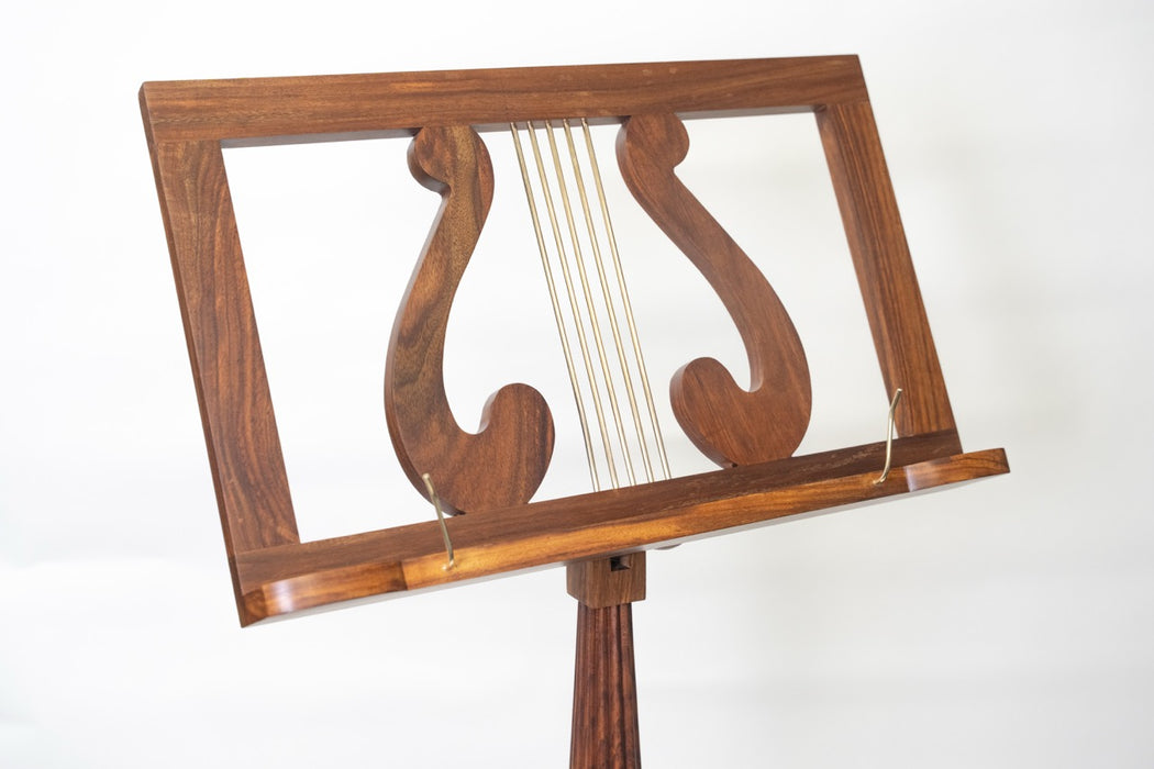 EMS Single Victoria Music Stand in Walnut (solid walnut)