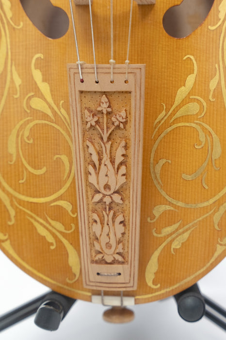 Medieval Fiddle (Vielle) with Gold Decoration by Roberto Montagna
