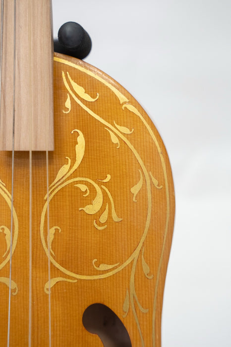 Medieval Fiddle (Vielle) with Gold Decoration by Roberto Montagna