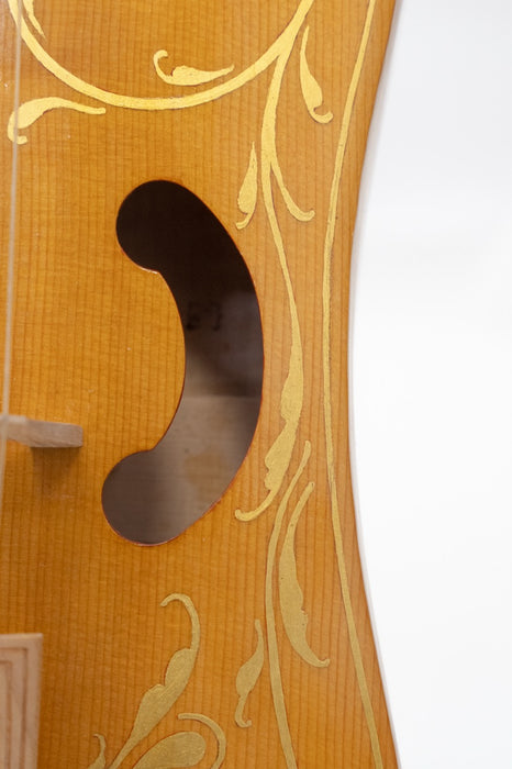 Medieval Fiddle (Vielle) with Gold Decoration by Roberto Montagna
