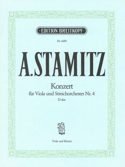 Stamitz, Anton: Viola Concerto No. 4 in D major