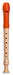 Mollenhauer Fipple Soprano Recorder in Plastic & Maple (Orange)