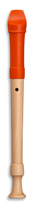 Mollenhauer Fipple Soprano Recorder in Plastic & Maple (Orange)