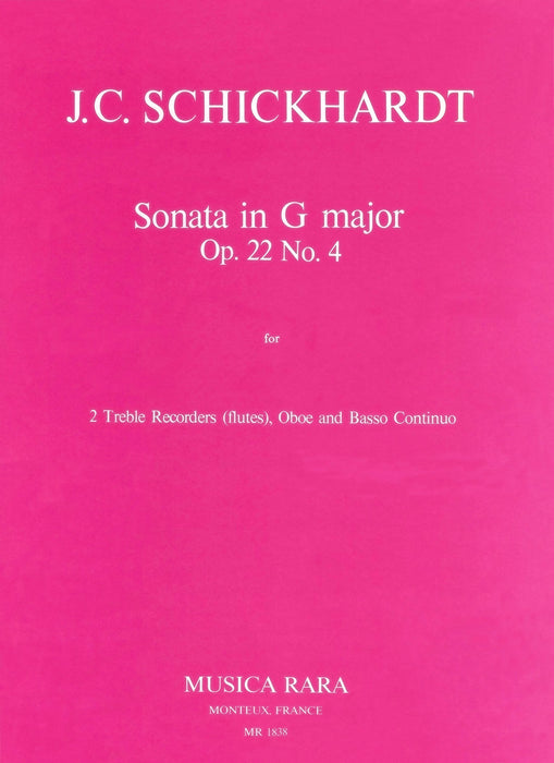 Schickhardt, Johann Christian: Sonatas Op. 22