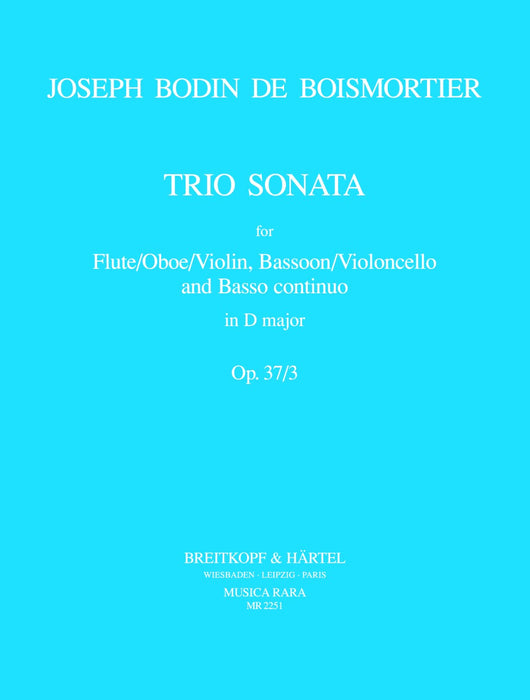 Boismortier, Joseph Bodin de: 5 Trio Sonatas Op. 37