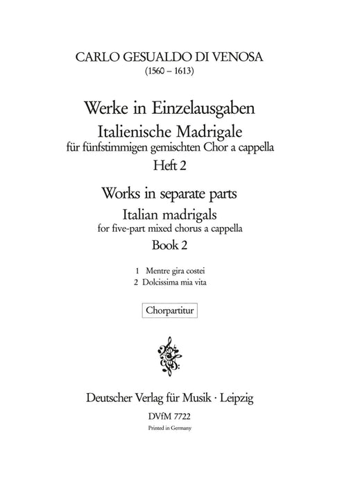 Gesualdo, Don Carlo: Italienische Madrigale