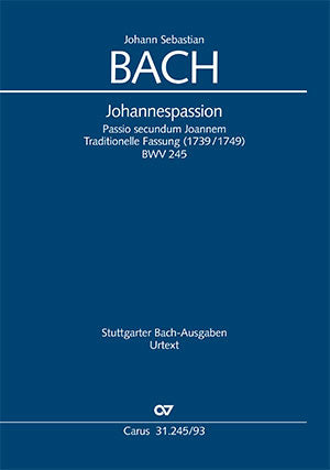 Bach: St John Passion - Vocal Score