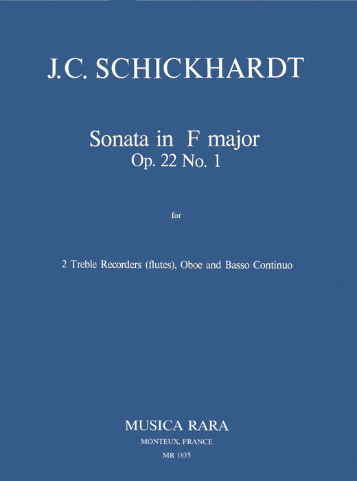 Schickhardt, Johann Christian: Sonatas Op. 22