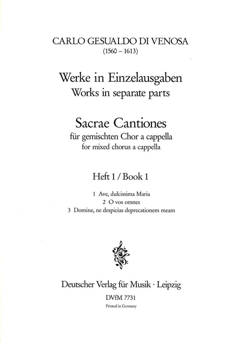 Gesualdo, Don Carlo: Sacrae Cantiones