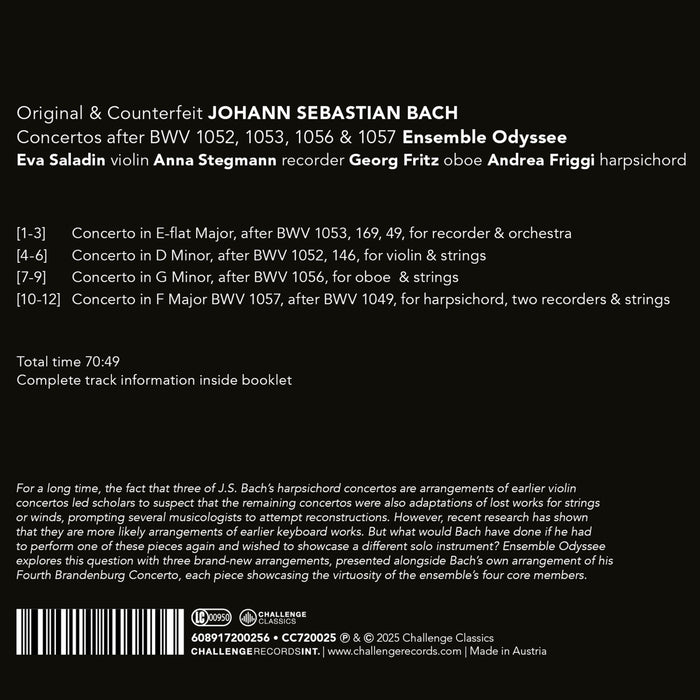 Ensemble Odyssee • Original & Counterfeit (CD)