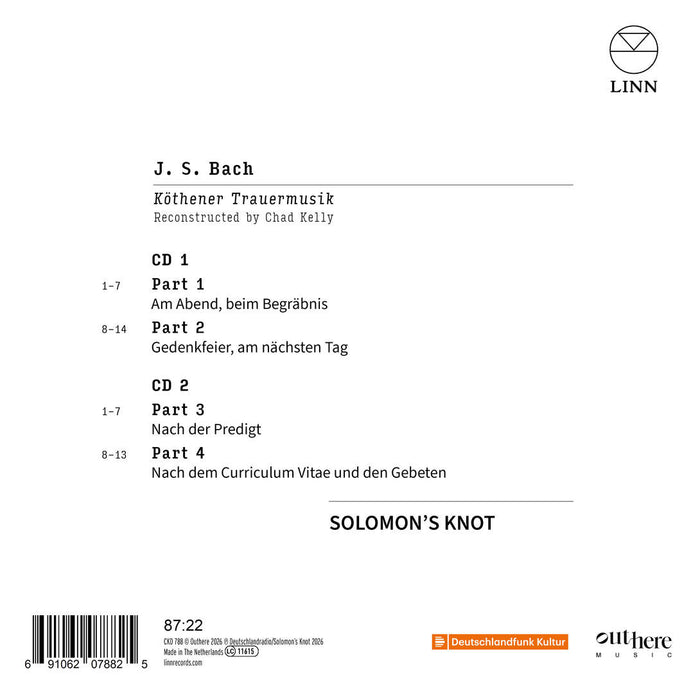 Solomon's Knot • J S Bach: Köthener Trauermusik (2CD)