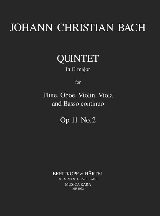 Bach, Johann Christian: Quintet in G major Op. 11 No. 2
