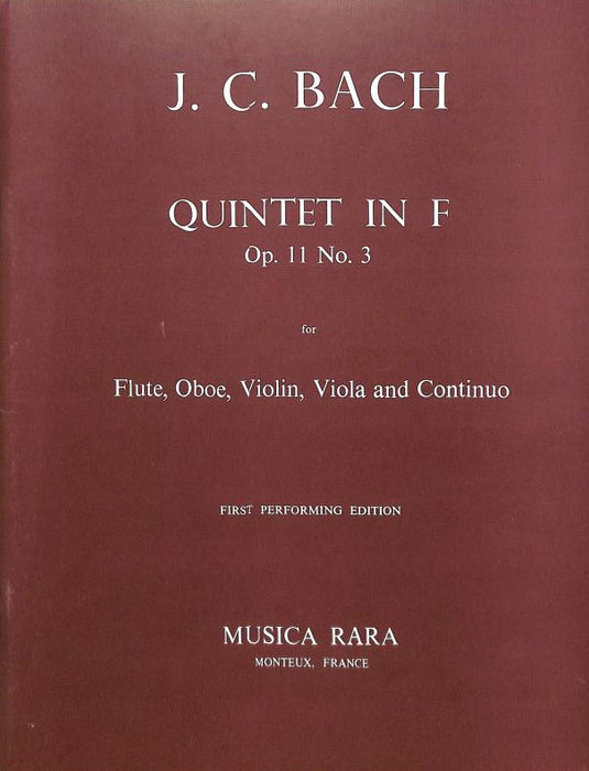 Bach, Johann Christian: Quintet in F major Op. 11 No. 3