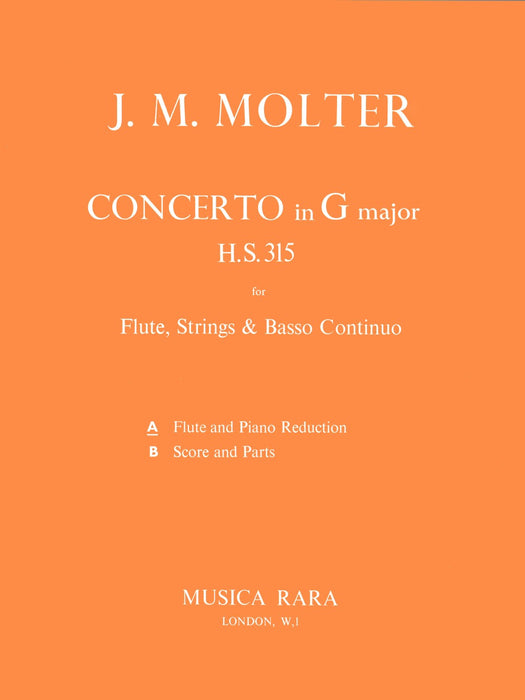 Molter, Johann Melchior: Flute Concerto in G major H.S. 315
