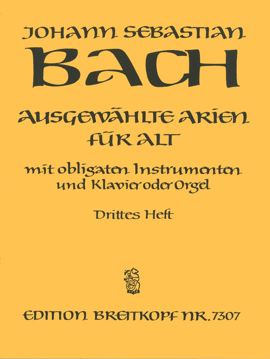 Bach, Johann Sebastian: Selected Arias for Alto