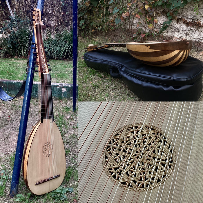 14 Course Archlute (Liuto Attiorbato) after Sellas by Matias Crom