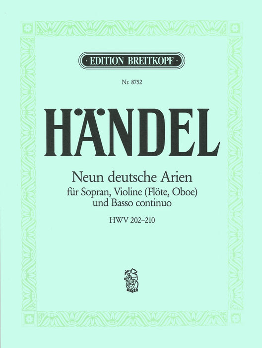 Händel, Georg Friedrich: 9 German Arias HWV 202-210