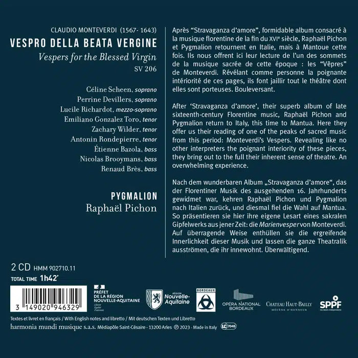 Pygmalion • Monteverdi: Vespro della Beata Vergine (2CD)