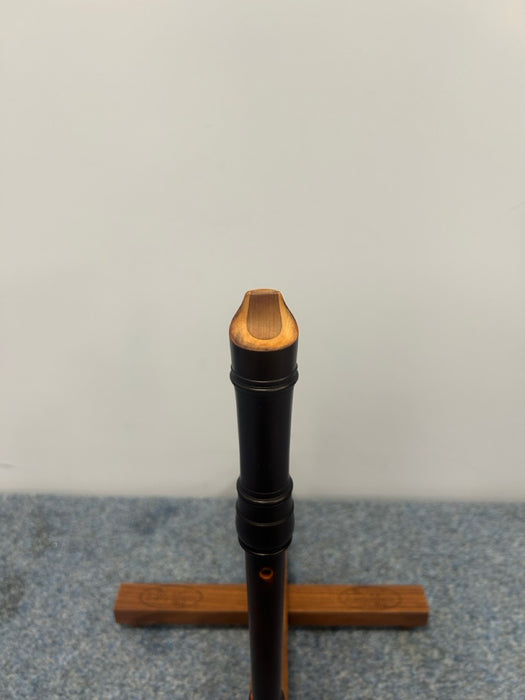 Soprano Recorder (a415) after Wyne in Stained Boxwood by Blezinger (Previously Owned)