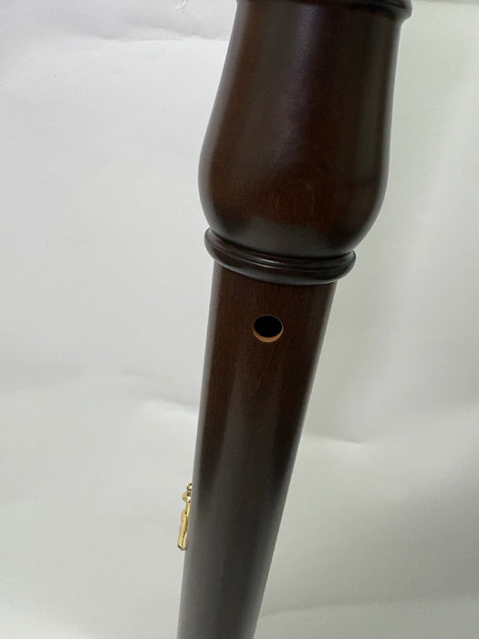 Moeck Flauto Rondo Crook Bass Recorder in Stained Maple (Reconditioned)