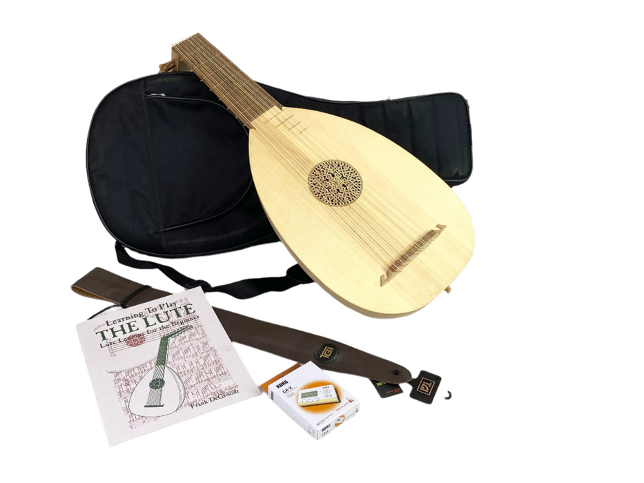 Gold Lute Bundle - EMS Heritage 8 Course Renaissance Lute after Hieber