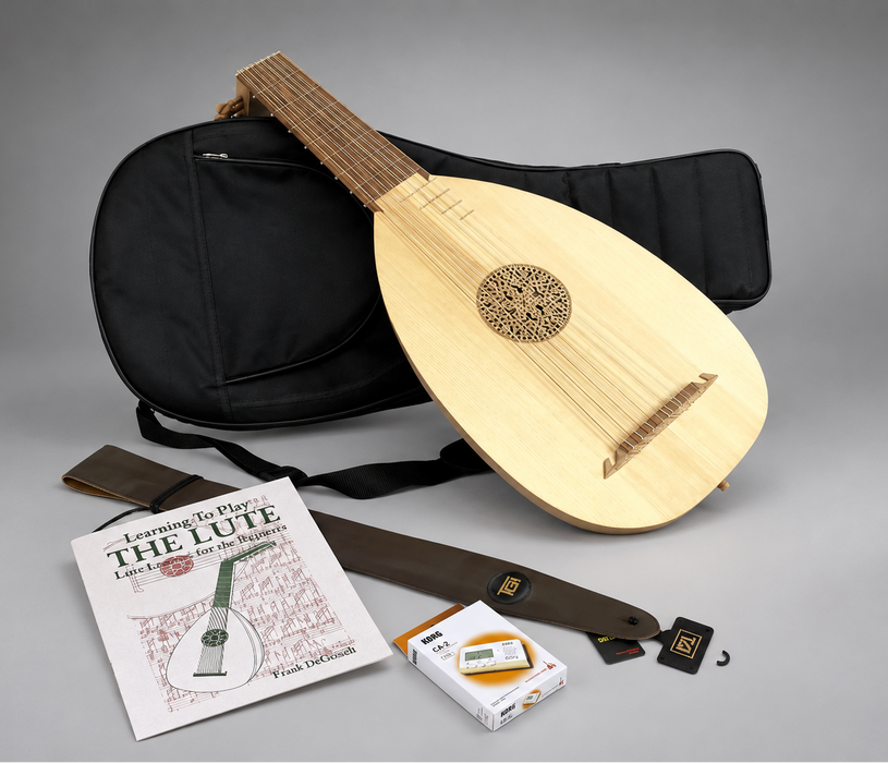 Bronze Lute Bundle – Heritage 6 Course Renaissance Lute after Hieber by The Early Music Shop