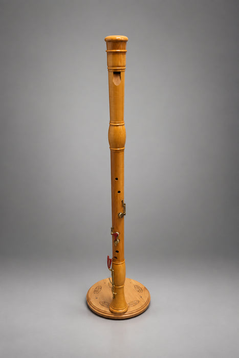Roessler Bass Recorder in Maple with Double Key (Reconditioned)