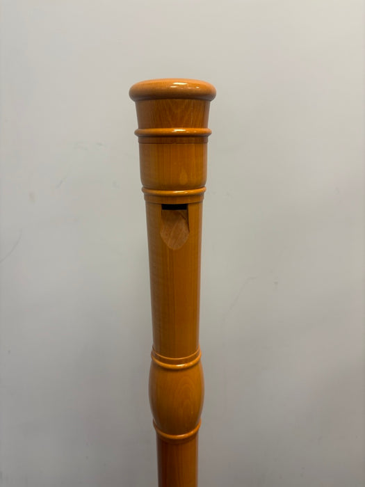 Roessler Bass Recorder in Maple with Double Key (Reconditioned)