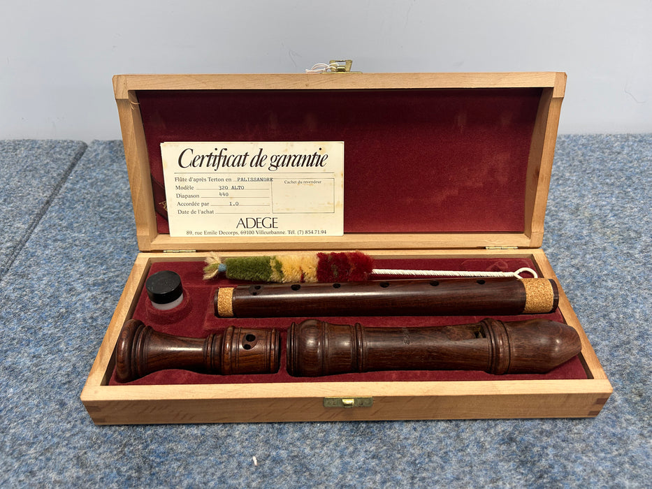 Alto Recorder in Palisander by Adege (Previously Owned)