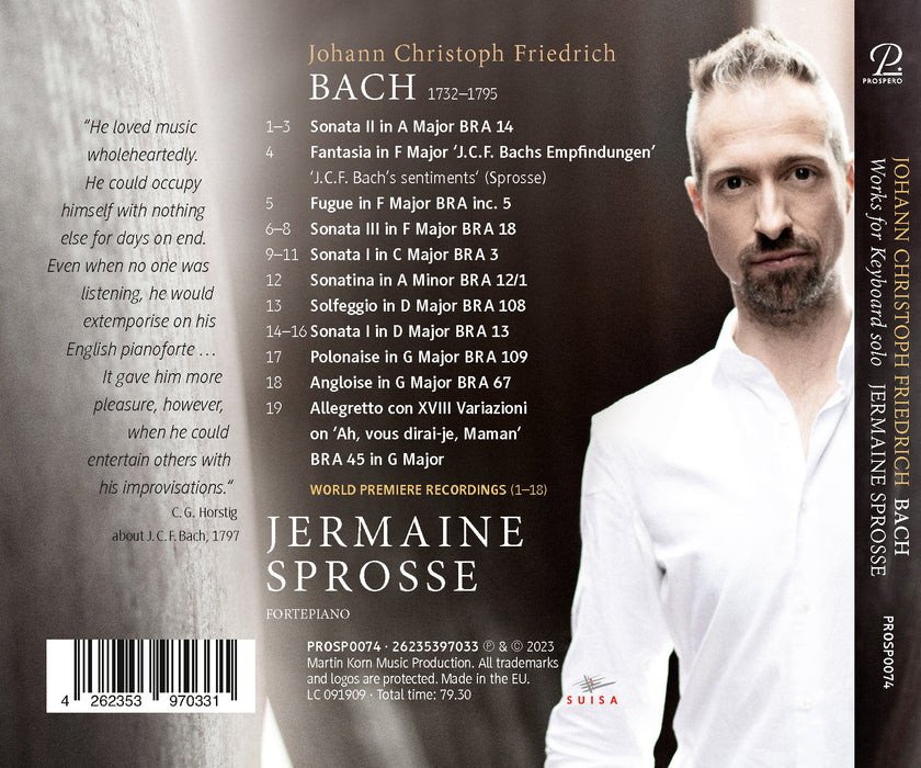 Jermaine Sprosse • JCF Bach: Works For Keyboard Solo (CD)