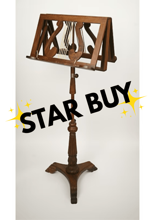 EMS Prince Albert Wooden Double Music Stand in Walnut